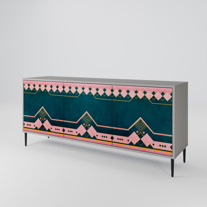 Credenza a 3 ante ROYAL COMPOSITION in finitura grigia