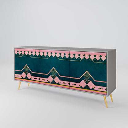 Credenza a 3 ante ROYAL COMPOSITION in finitura grigia
