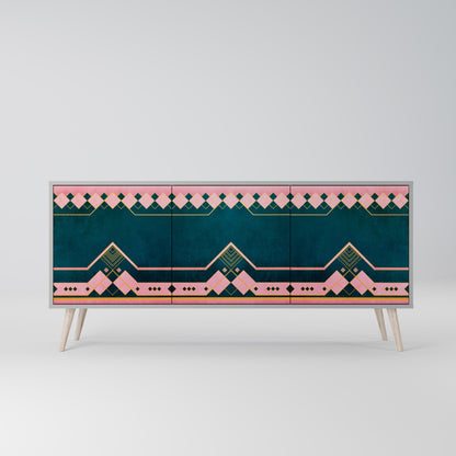 Credenza a 3 ante ROYAL COMPOSITION in finitura grigia