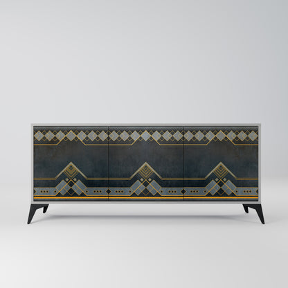 Credenza a 3 ante ROYAL ORDINARINESS in finitura grigia