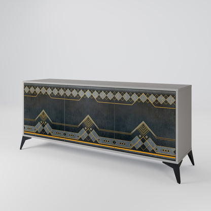Credenza a 3 ante ROYAL ORDINARINESS in finitura grigia