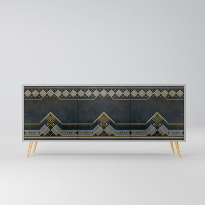 Credenza a 3 ante ROYAL ORDINARINESS in finitura grigia