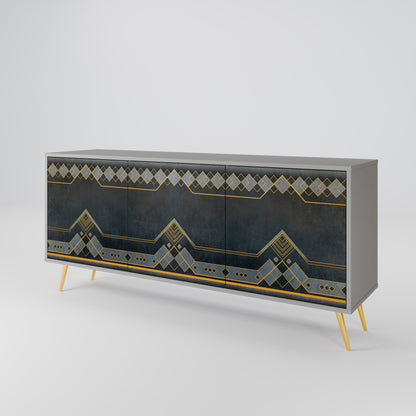 Credenza a 3 ante ROYAL ORDINARINESS in finitura grigia