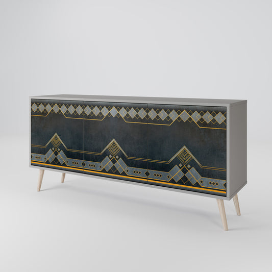 Credenza a 3 ante ROYAL ORDINARINESS in finitura grigia