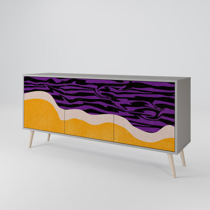 INDEPENDENT BORDER 3-Door Sideboard in Grey Finish