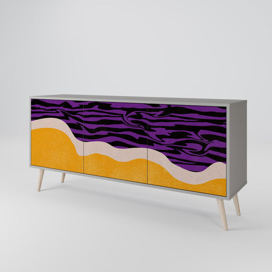 INDEPENDENT BORDER 3-Door Sideboard in Grey Finish