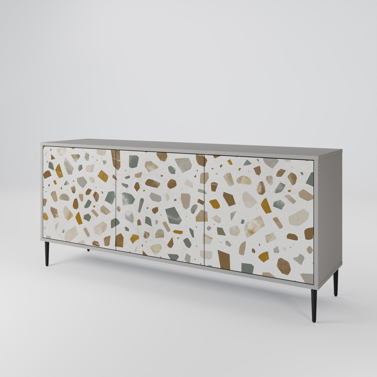 PIECES OF TOMORROW 3-Door Sideboard in Grey Finish