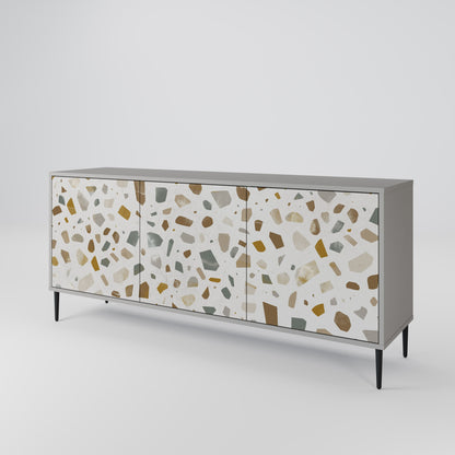 PIECES OF TOMORROW 3-Door Sideboard in Grey Finish