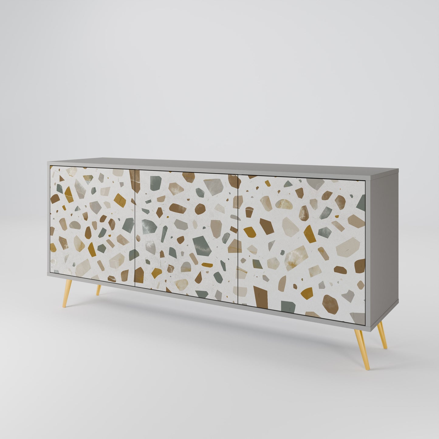 PIECES OF TOMORROW 3-Door Sideboard in Grey Finish