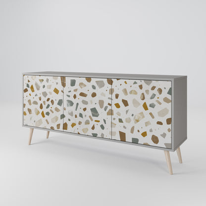 PIECES OF TOMORROW 3-Door Sideboard in Grey Finish