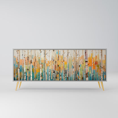 Credenza BIRCH KALEIDOSCOPE a 3 ante in finitura grigia