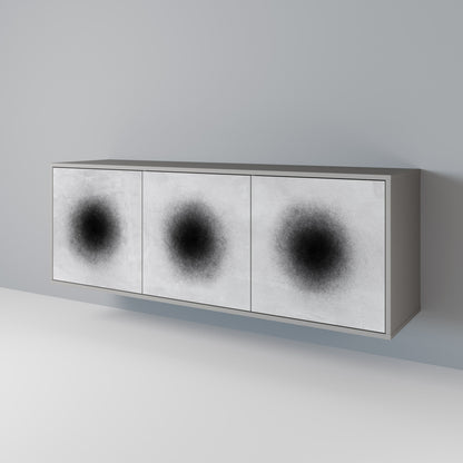 Credenza a 3 ante BLACK HOLE in finitura grigia