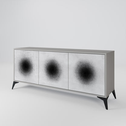 Credenza a 3 ante BLACK HOLE in finitura grigia
