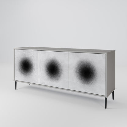 Credenza a 3 ante BLACK HOLE in finitura grigia
