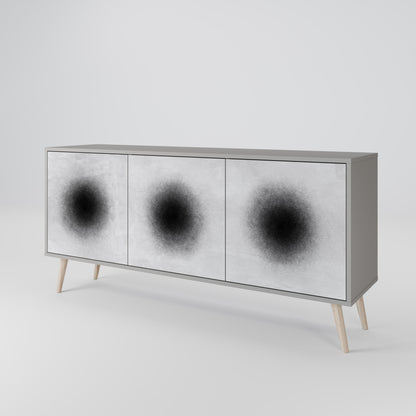 Credenza a 3 ante BLACK HOLE in finitura grigia