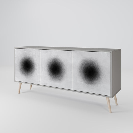 Credenza a 3 ante BLACK HOLE in finitura grigia