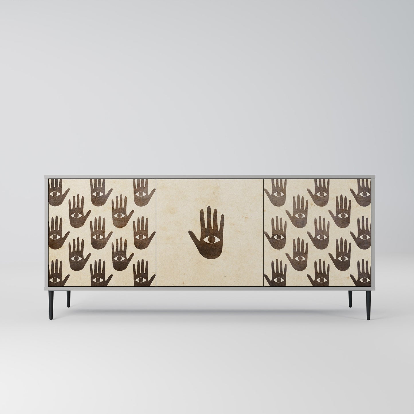 VEDI ALTRO Credenza a 3 ante in finitura grigia