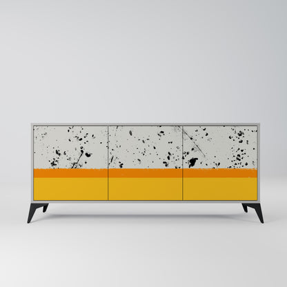 DYED BY ORANGE 3-Door Sideboard in Grey Finish