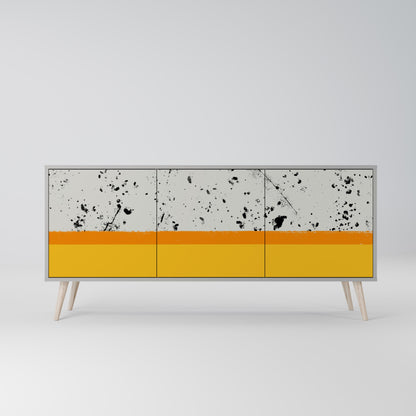 DYED BY ORANGE 3-Door Sideboard in Grey Finish