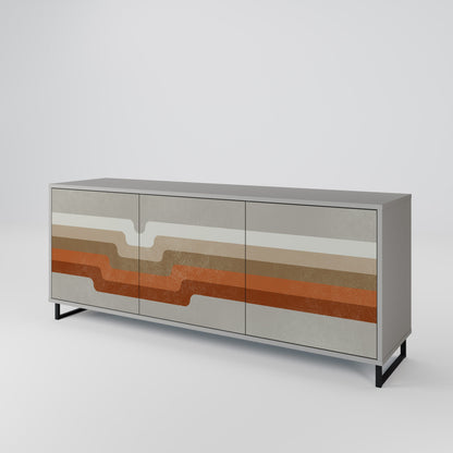 PECULIAR TRAIL 3-Door Sideboard in Grey Finish