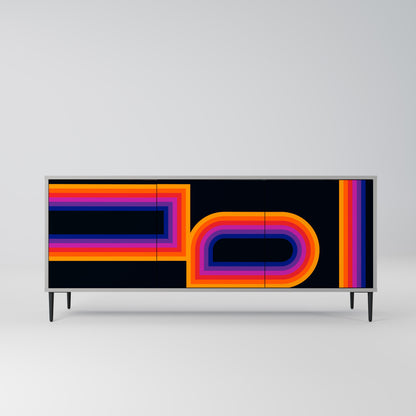 Credenza a 3 ante BLINDED BY THE LIGHTS in finitura grigia