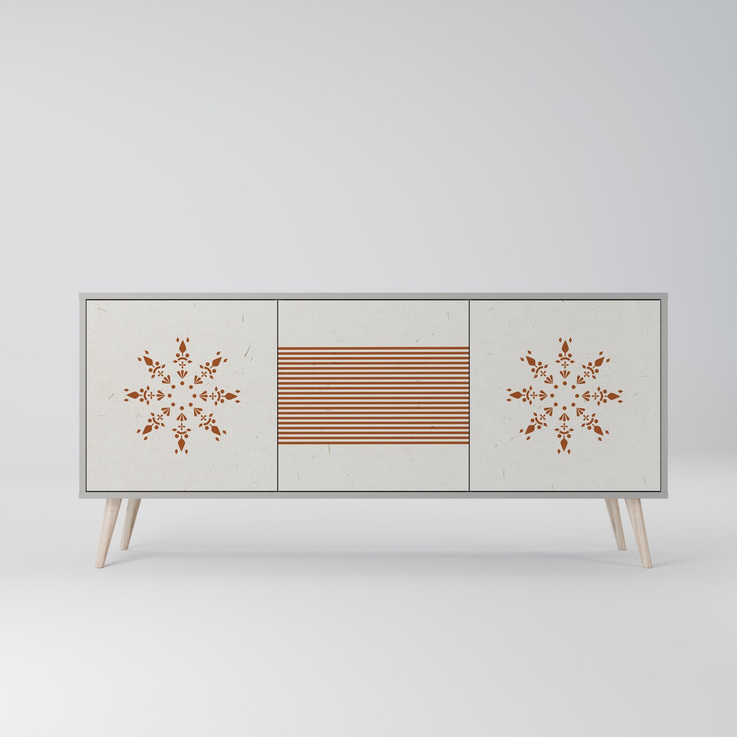 DAILY HARMONY 3-Door Sideboard in Grey Finish