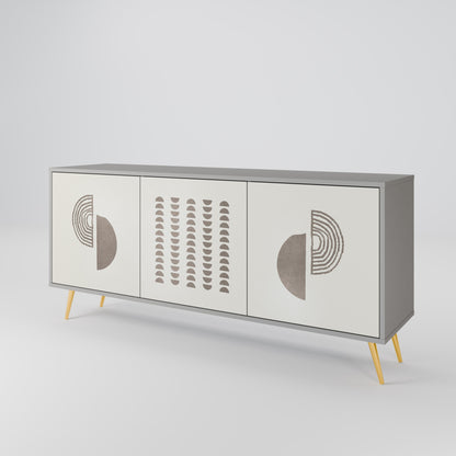 HARMONY ESSENCE 3-Door Sideboard in Grey Finish