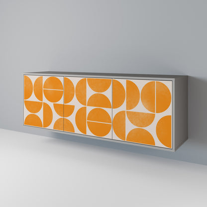 Credenza a 3 ante RECURRING DREAMS in finitura grigia
