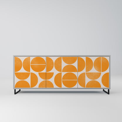 Credenza a 3 ante RECURRING DREAMS in finitura grigia
