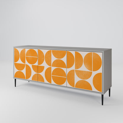 Credenza a 3 ante RECURRING DREAMS in finitura grigia