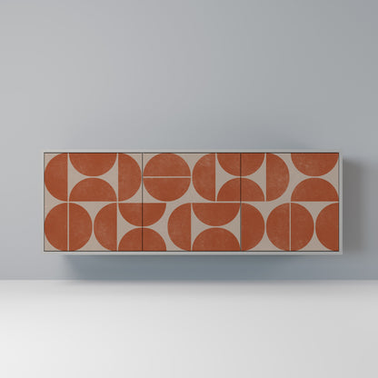 Credenza REPETITION COMPULSION a 3 ante in finitura grigia