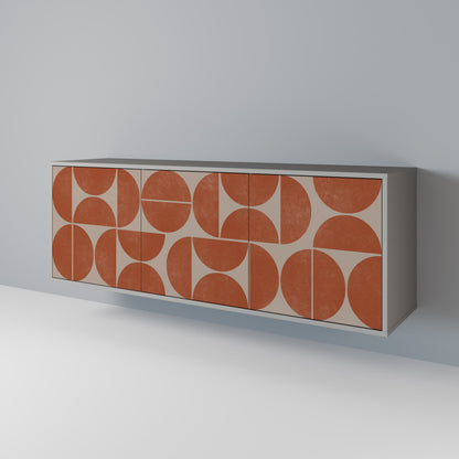 Credenza REPETITION COMPULSION a 3 ante in finitura grigia