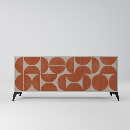 Credenza REPETITION COMPULSION a 3 ante in finitura grigia