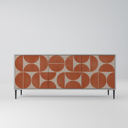 Credenza REPETITION COMPULSION a 3 ante in finitura grigia