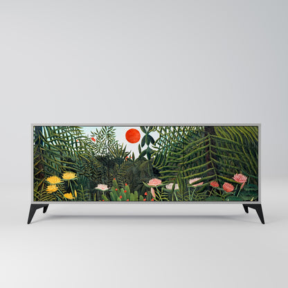 VIRGIN FOREST WITH SUNSET 3-Door Sideboard in Grey Finish