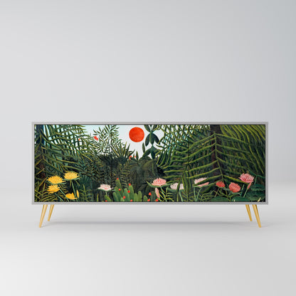 VIRGIN FOREST WITH SUNSET 3-Door Sideboard in Grey Finish
