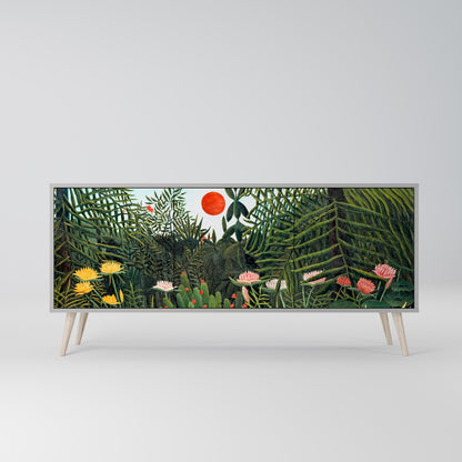 VIRGIN FOREST WITH SUNSET 3-Door Sideboard in Grey Finish
