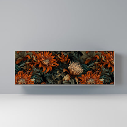 Credenza a 3 ante DAWN BLOOM in finitura grigia