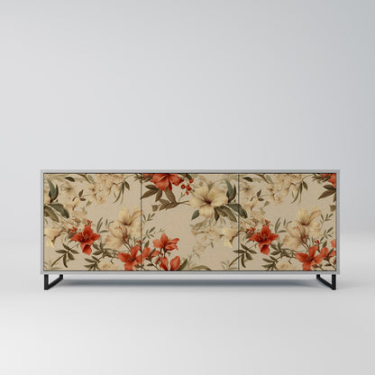 Credenza BLOOMING HARMONY a 3 ante in finitura grigia