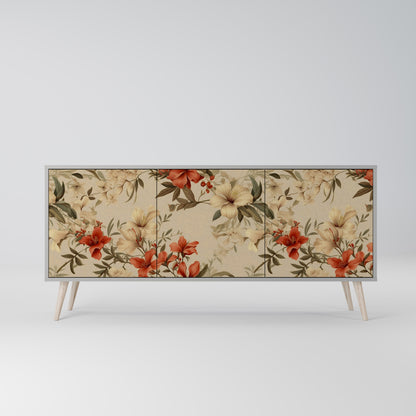 Credenza BLOOMING HARMONY a 3 ante in finitura grigia