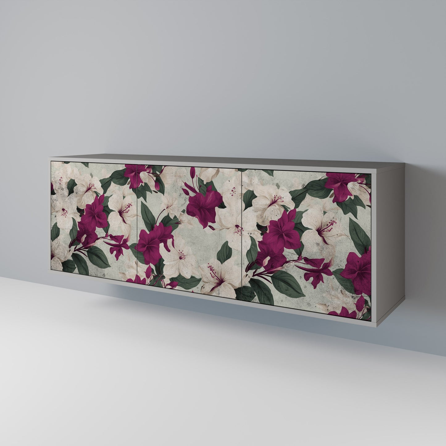 FLOWERET DREAM 3-Door Sideboard in Grey Finish