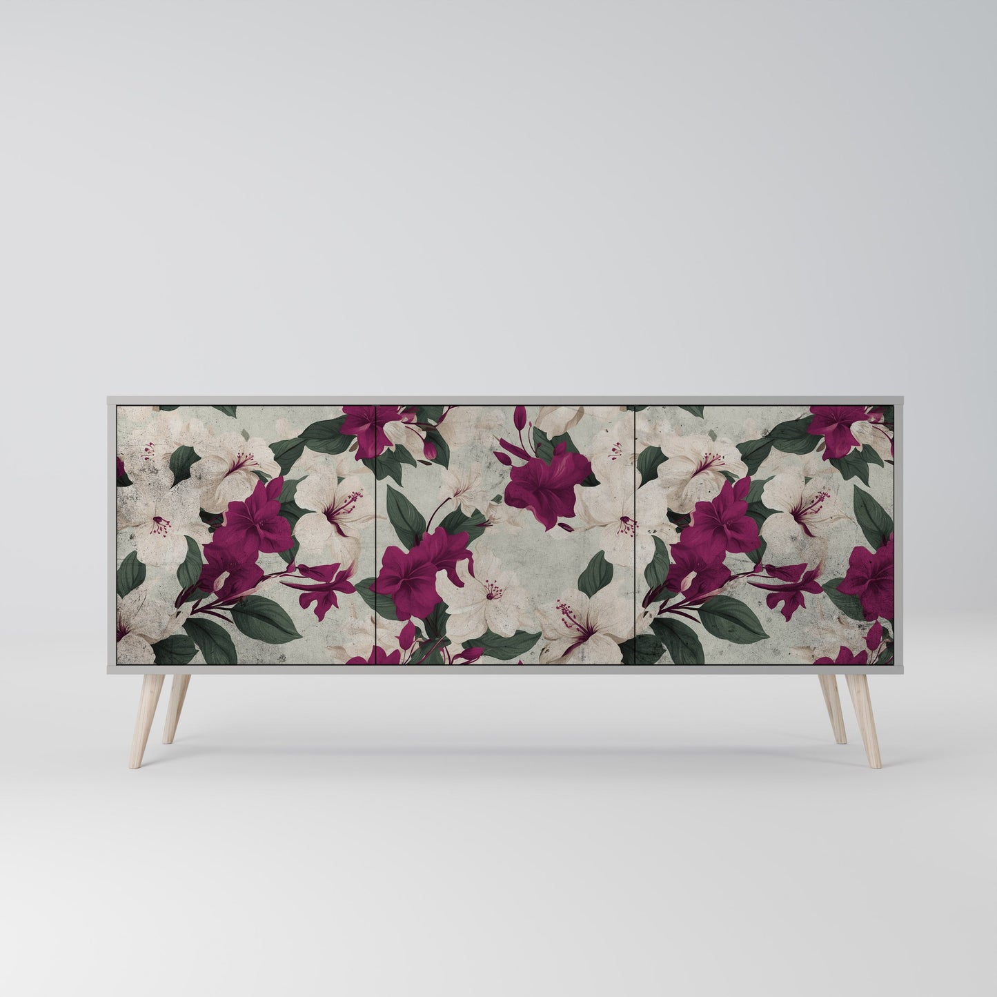 FLOWERET DREAM 3-Door Sideboard in Grey Finish