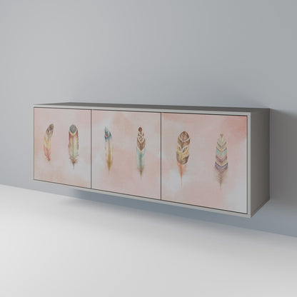 THE DELIQUESCE 3-Door Sideboard in Grey Finish
