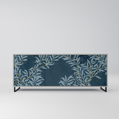 Credenza a 3 ante BLUE FOGLIE in finitura grigia