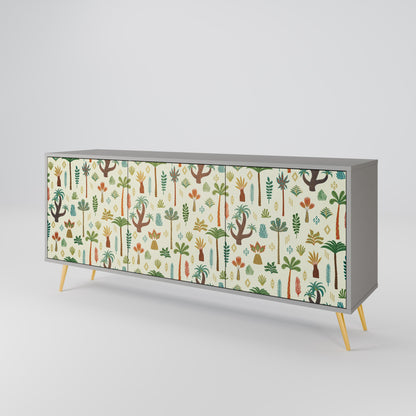 PALM SPRING 3-Door Sideboard in Grey Finish