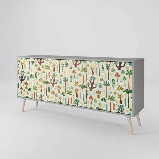 PALM SPRING 3-Door Sideboard in Grey Finish