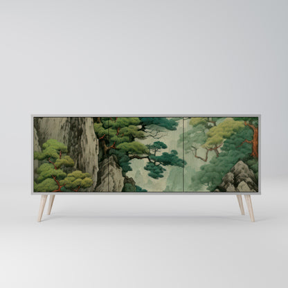 VERDURE ABYSS 3-Door Sideboard in Grey Finish