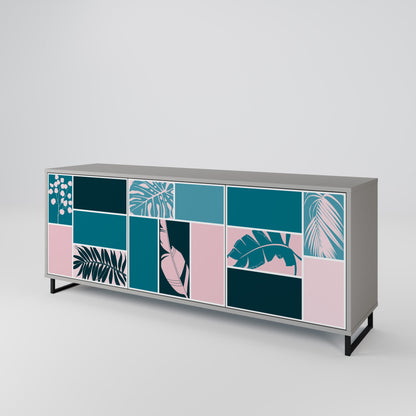 COMBINATION OF SHAPES 3-Door Sideboard in Grey Finish