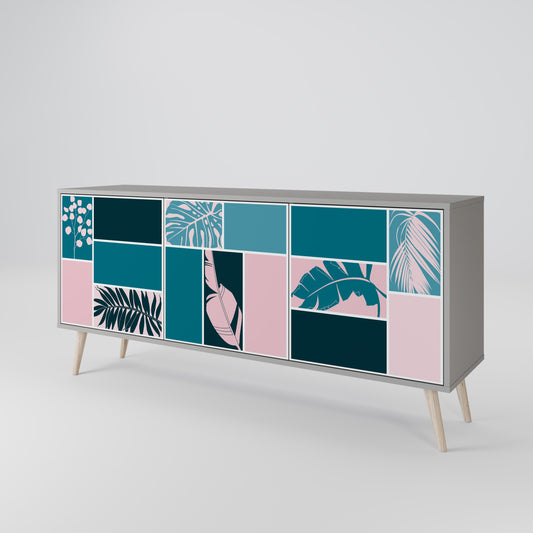 COMBINATION OF SHAPES 3-Door Sideboard in Grey Finish