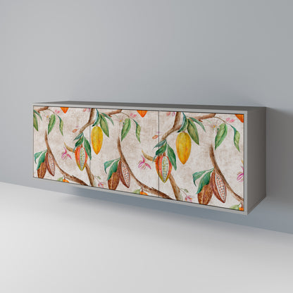 COCOA FRUITS 3-Door Sideboard in Grey Finish